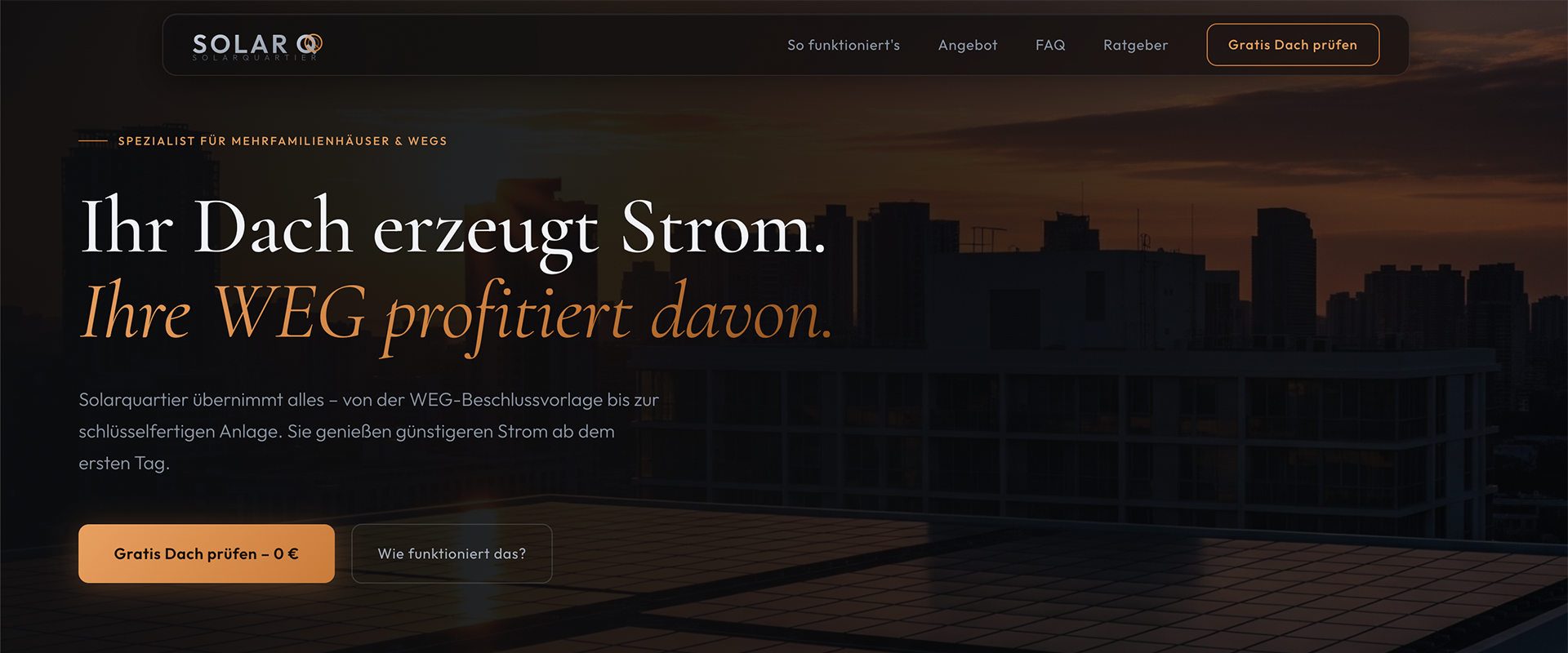 Solarquartier — Photovoltaik für Mehrfamilienhäuser